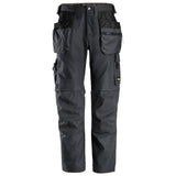 Snickers 6224  AllroundWork, Canvas+ Stretch Work Trousers+ Holster Pockets Steel Grey