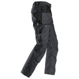 Snickers 6224  AllroundWork, Canvas+ Stretch Work Trousers+ Holster Pockets Steel Grey