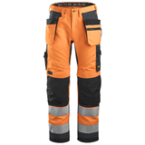 Snickers 6230 AllroundWork, Hi-Vis Trousers Holster Pockets+ CL2  Various Colours