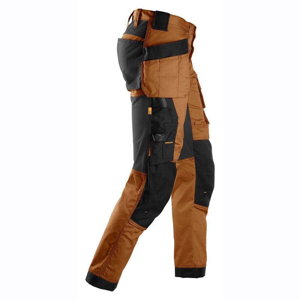 Snickers 6241 AllroundWork, Stretch Work Knee Pad Trousers Holster Pockets Brown