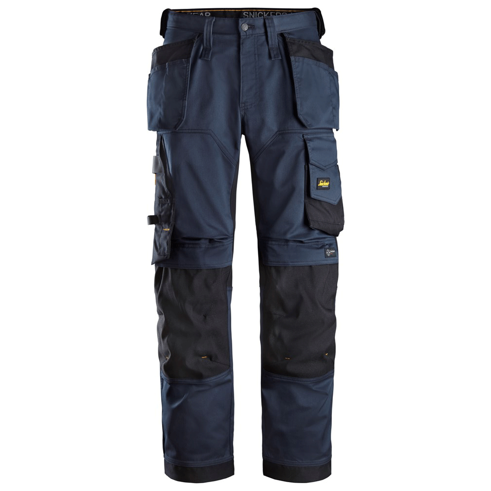 Snickers 6251 AllroundWork, Stretch Loose Fit Holster Pocket Work Trousers Navy Blue 41" Waist, 32" Leg - Snickers Size 58
