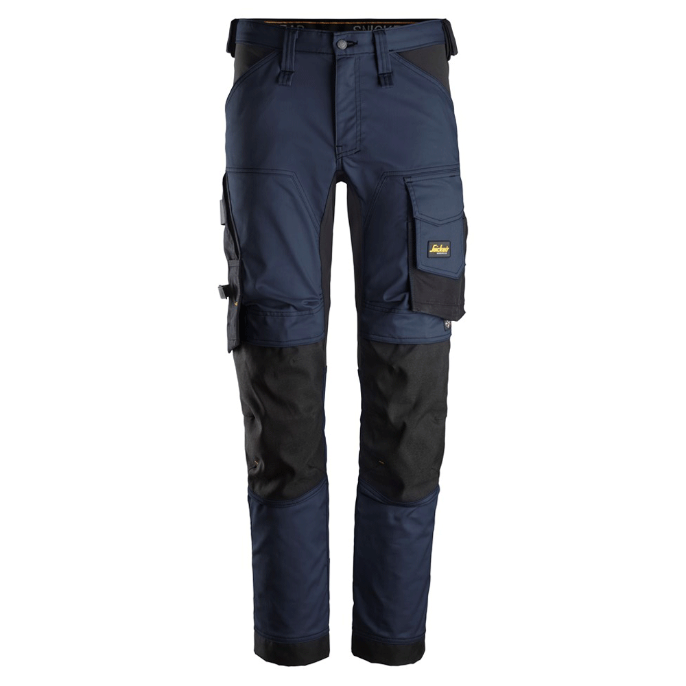 Snickers 6341 AllroundWork Stretch Kneepad Trousers Navy Blue, Waist 38" Leg 37"-Snickers 254
