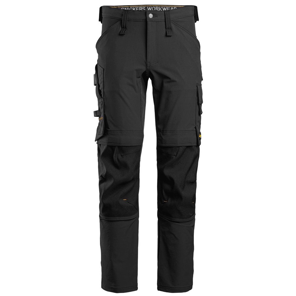 Snickers 6371 AllroundWork, Full Stretch Kneepad Trouser Black 33" Waist 32" Leg
