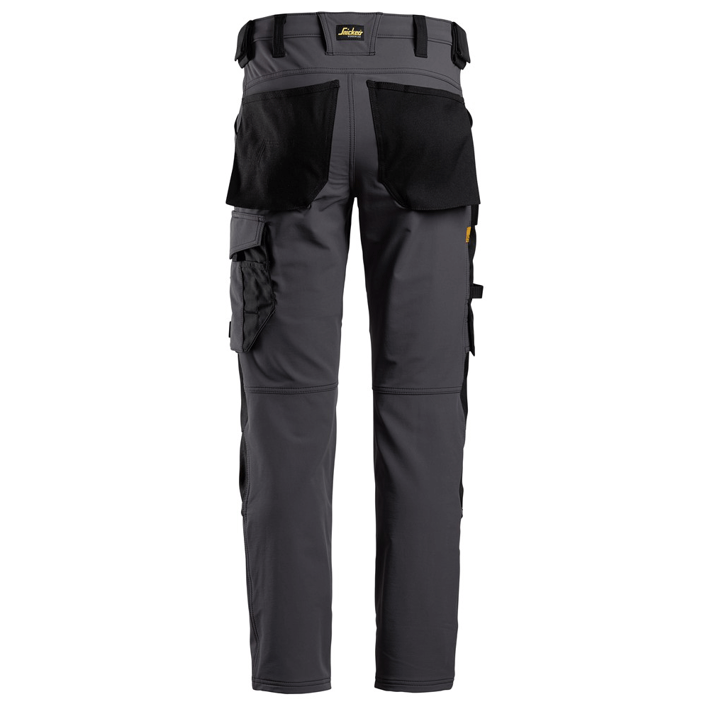 Snickers 6371 AllroundWork, Full Stretch Kneepad Trouser Steel Grey/Black, 35" Waist 35" Leg-Snickers 150