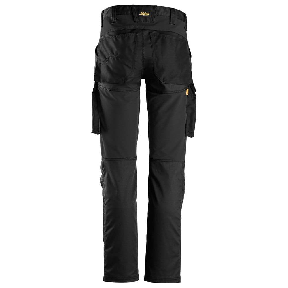 Snickers 6803 AllroundWork, Stretch Trousers without Knee Pockets Black, 31" Waist 28" Leg-Snickers 192