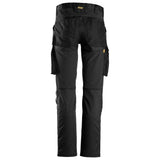 Snickers 6803 AllroundWork, Stretch Trousers without Knee Pockets Black 33" Waist - 35" Leg