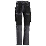 Snickers 6803 AllroundWork, Stretch Trousers without Knee Pockets Steel Grey, 35" Waist 37" Leg-Snickers 250