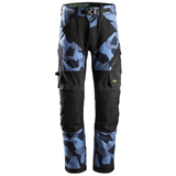 Snickers 6903 FlexiWork Stretch Kneepad Work Trousers Navy Camo