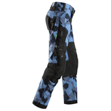 Snickers 6903 FlexiWork Stretch Kneepad Work Trousers Navy Camo