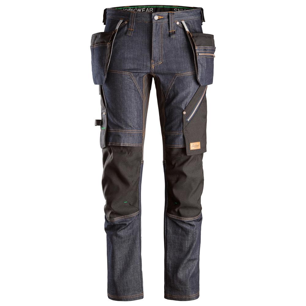 Snickers 6955 FlexiWork, Denim Work Trousers+ Holster Pockets