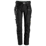 Snickers 6972 FlexiWork, Work Trousers+ Detachable Holster Pockets Black, Waist 33" Leg 30"-Snickers Size 92