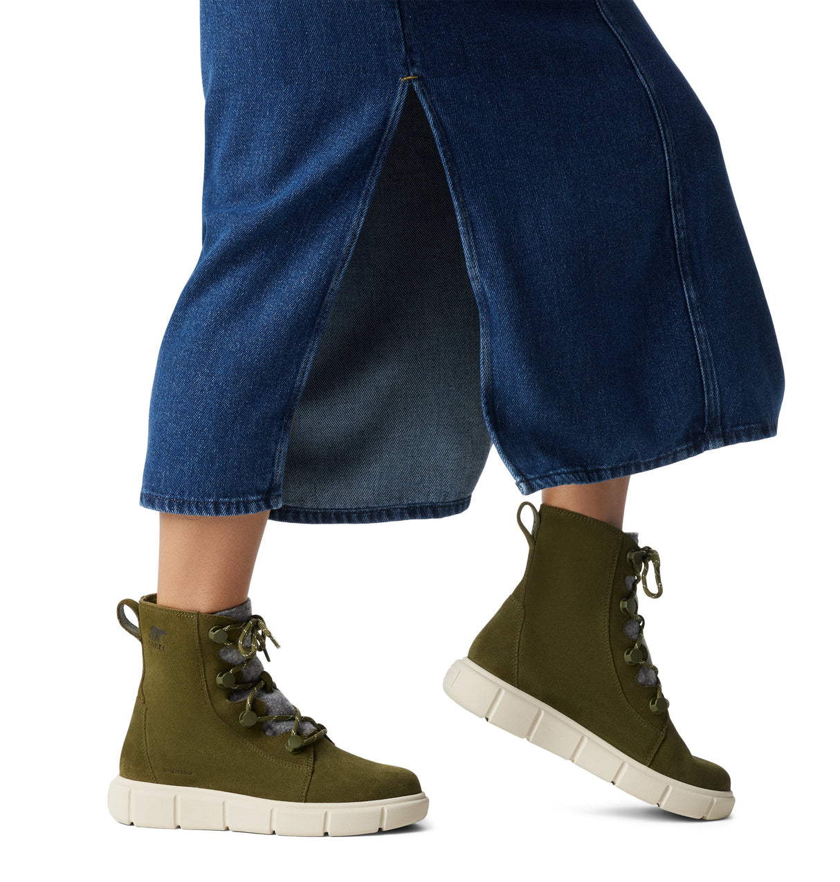 Sorel EXPLORER III JOAN Womens Winter Boots Green