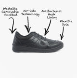 Start-Rite YOYO Boys Leather Lace Up School Shoes Black