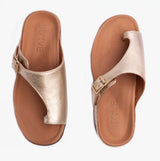 Strive JAVA II Womens Toe-Loop Sandals Light Gold