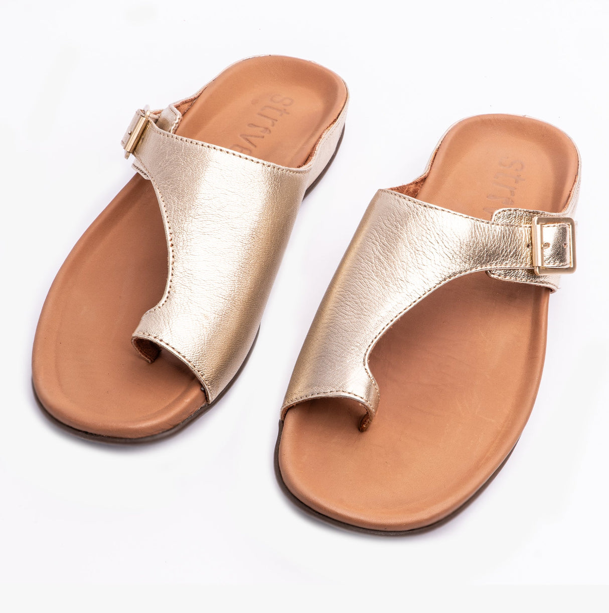 Strive JAVA II Womens Toe-Loop Sandals Light Gold