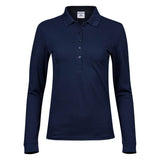 Tee Jays 146 Ladies Luxury Stretch Long Sleeve Polo Shirt