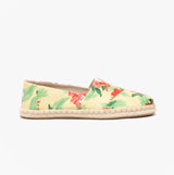 TOMS ALPARGATA ROPE Womens Canvas Shoes Yellow Hibiscus