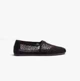 TOMS ALPARGATA Womens Crochet Espadrille Black