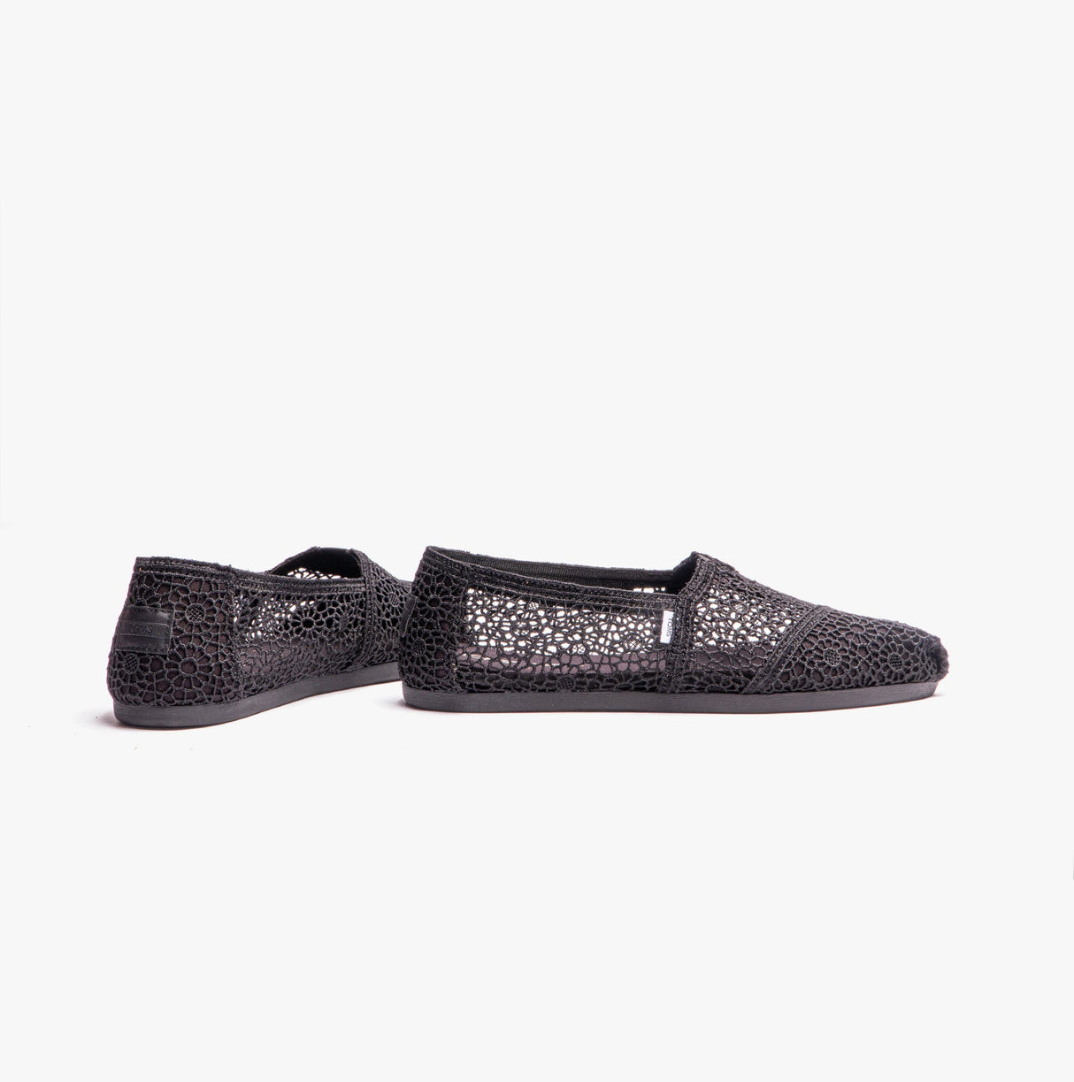 TOMS ALPARGATA Womens Crochet Espadrille Black