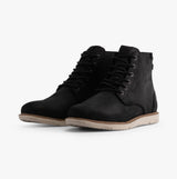 TOMS HILLSIDE Mens Water-Resistant Leather Boots Black