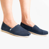 TOMS ALPARGATA Womens Cotton Espadrille Navy