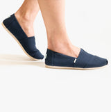 TOMS ALPARGATA Womens Cotton Espadrille Navy