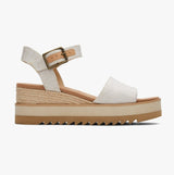TOMS DIANA Womens Canvas Wedge Sandals Natural