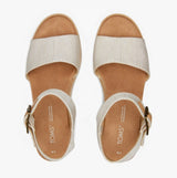 TOMS DIANA Womens Canvas Wedge Sandals Natural