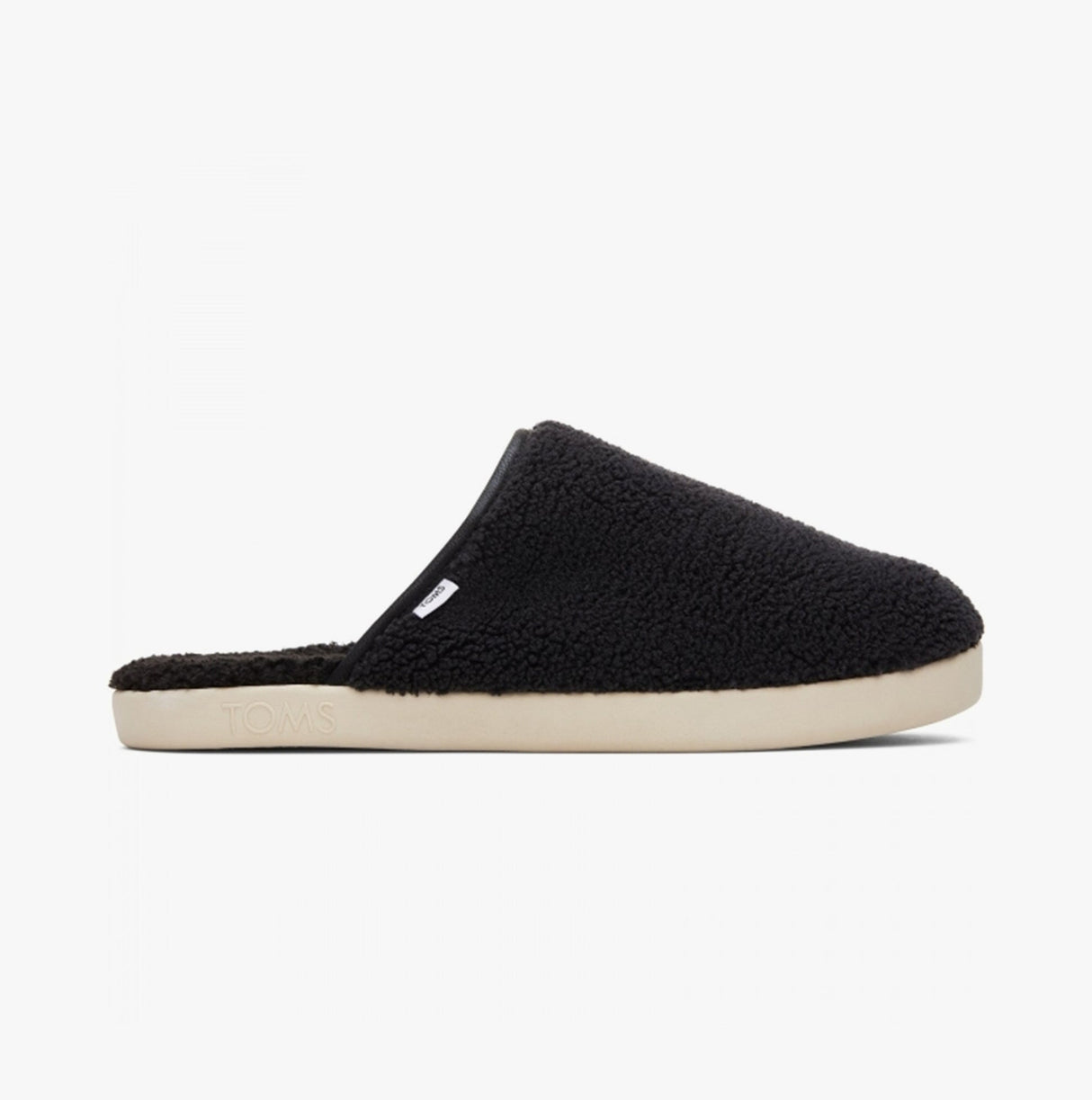 TOMS HARBOR FELT Mens Mule Slippers Black/White