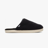 TOMS HARBOR FELT Mens Mule Slippers Black/White