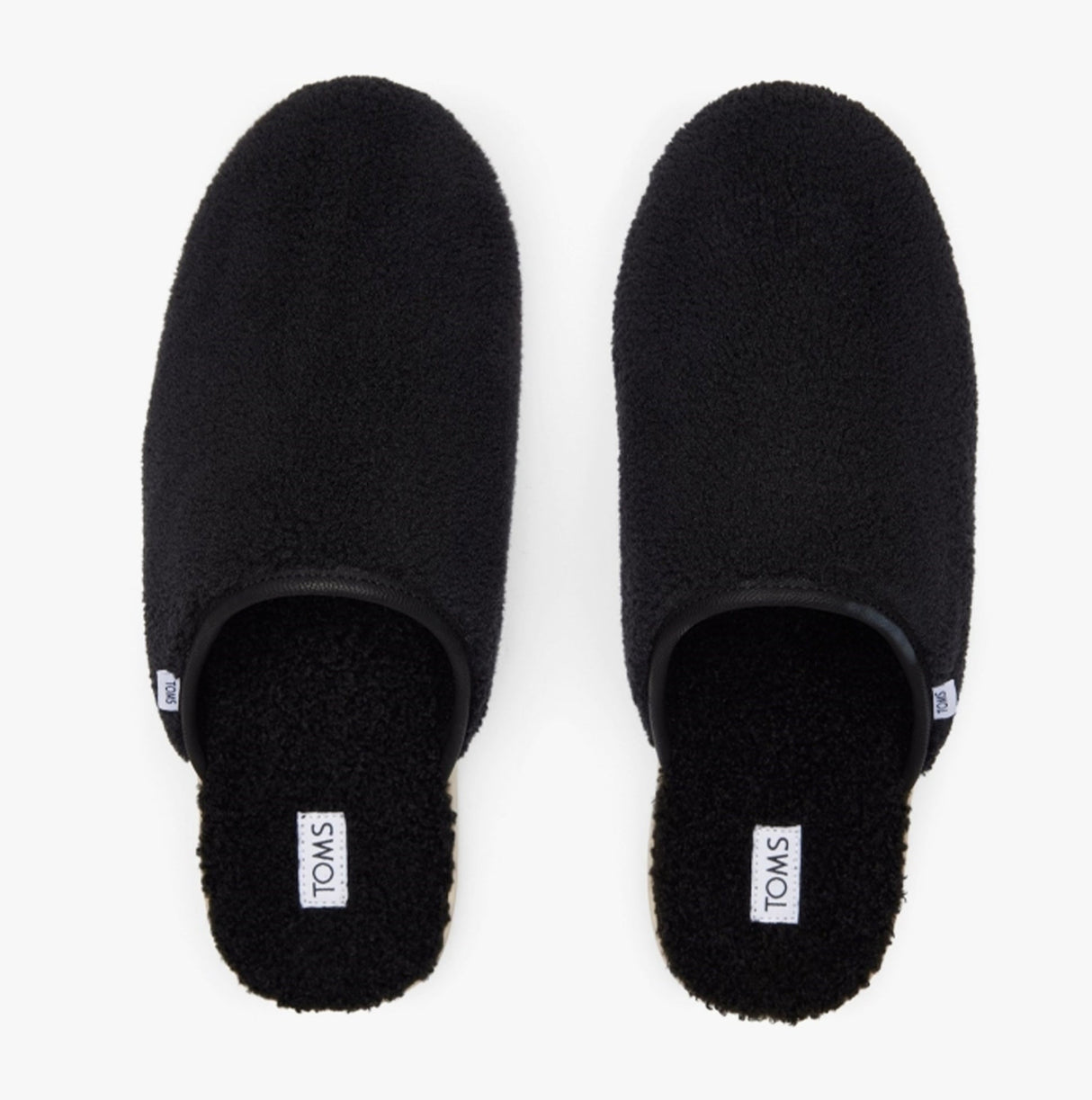 TOMS HARBOR FELT Mens Mule Slippers Black/White