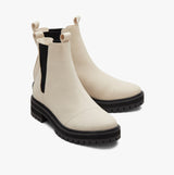 TOMS DAKOTA Womens Water Resistant Chelsea Boots Beige