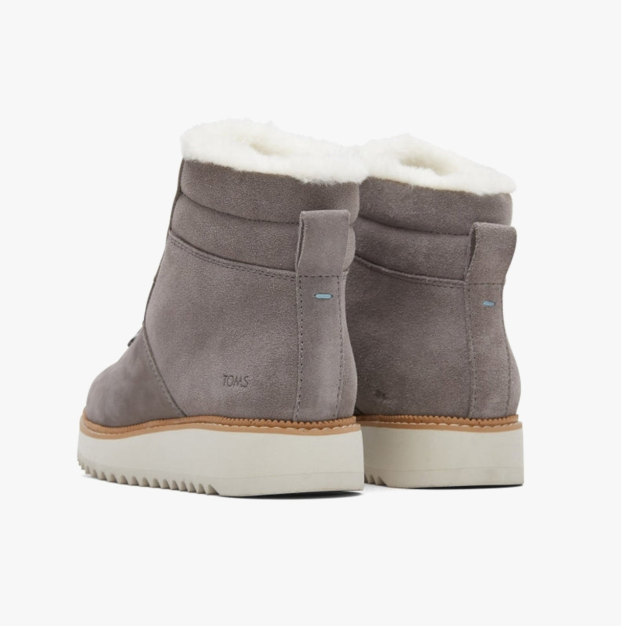 TOMS MOJAVE Womens Suede Sawtooth Sole Boots Grey