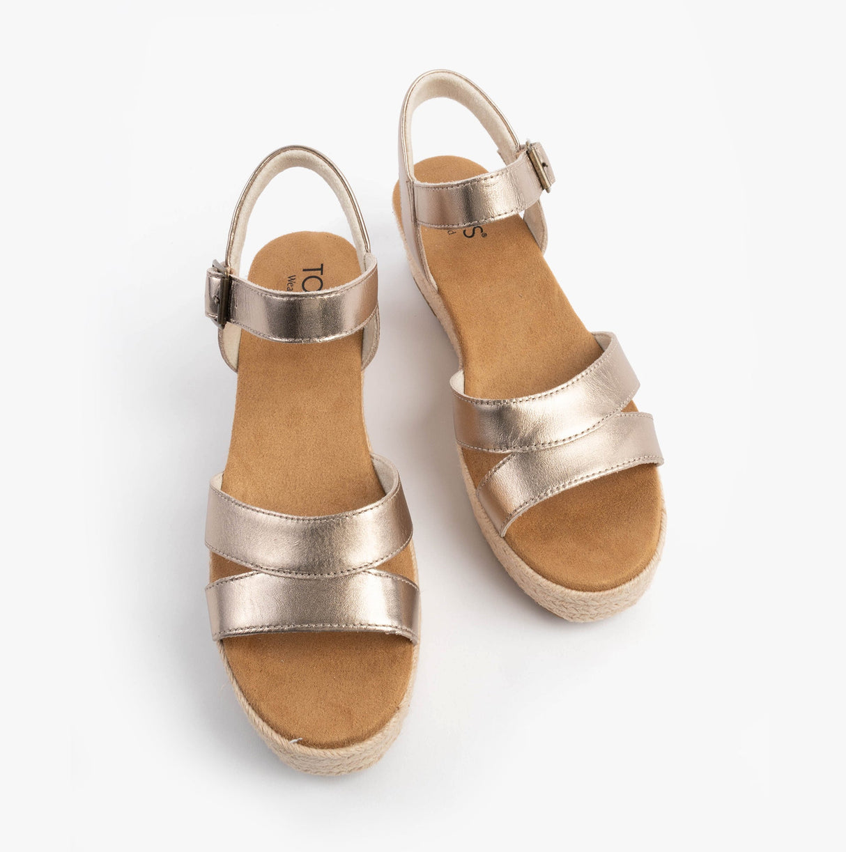 TOMS AUDREY Womens Sandals Gold