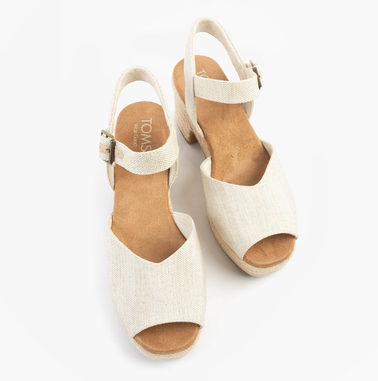 TOMS ISLA PEEP TOE Womens Sandals Natural