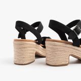 TOMS ISLA PEEP TOE Womens Sandals Black