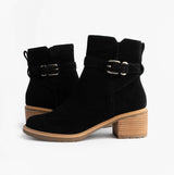 TOMS HAILEY BUCKLE Womens Ankle Boots Black