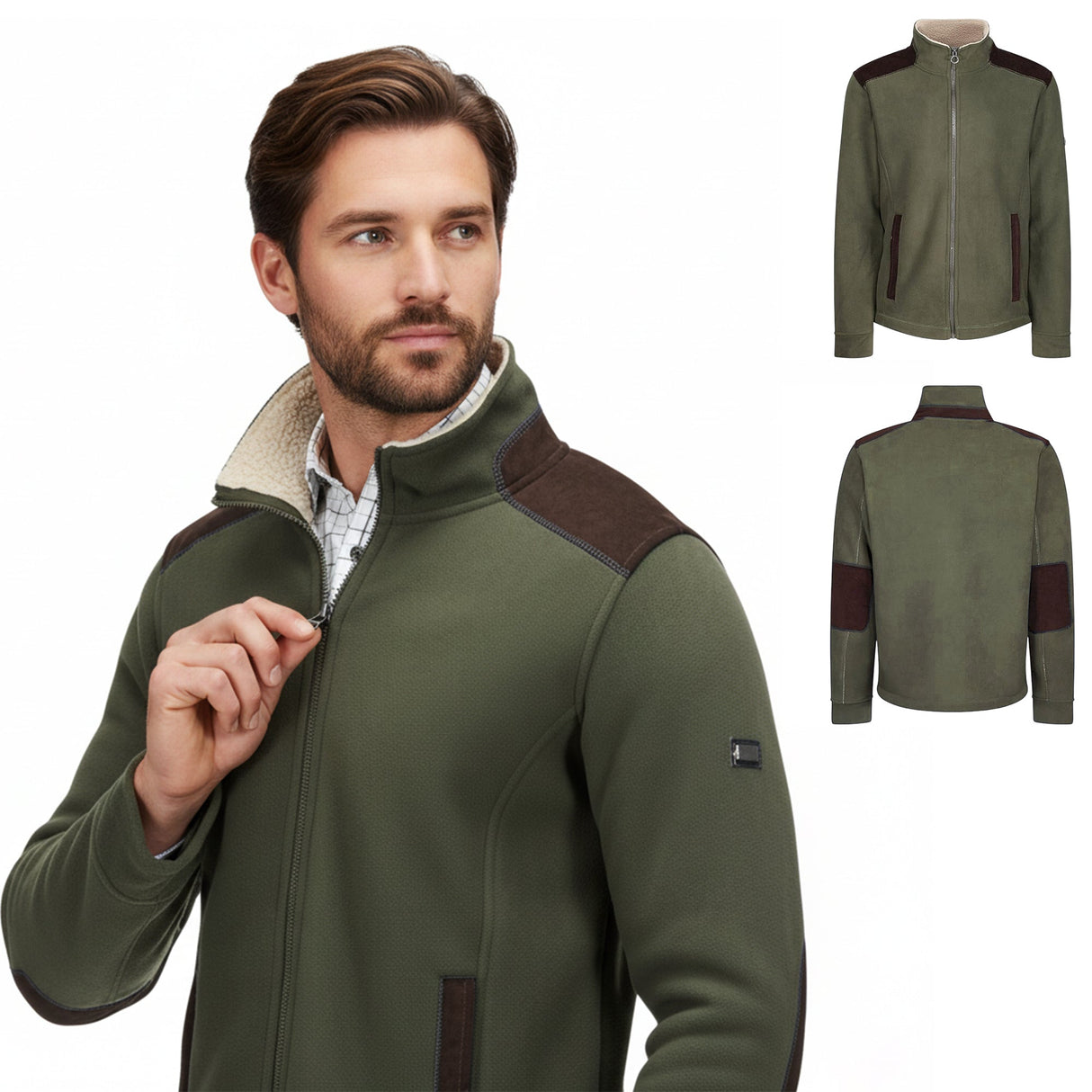 Mens Sherpa lined Fleece Jacket TRF666