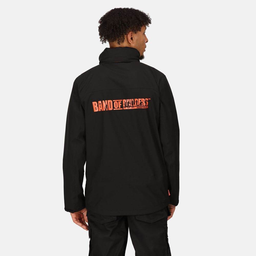 Regatta TRW526 Band of Builders Waterproof Jacket Black XL