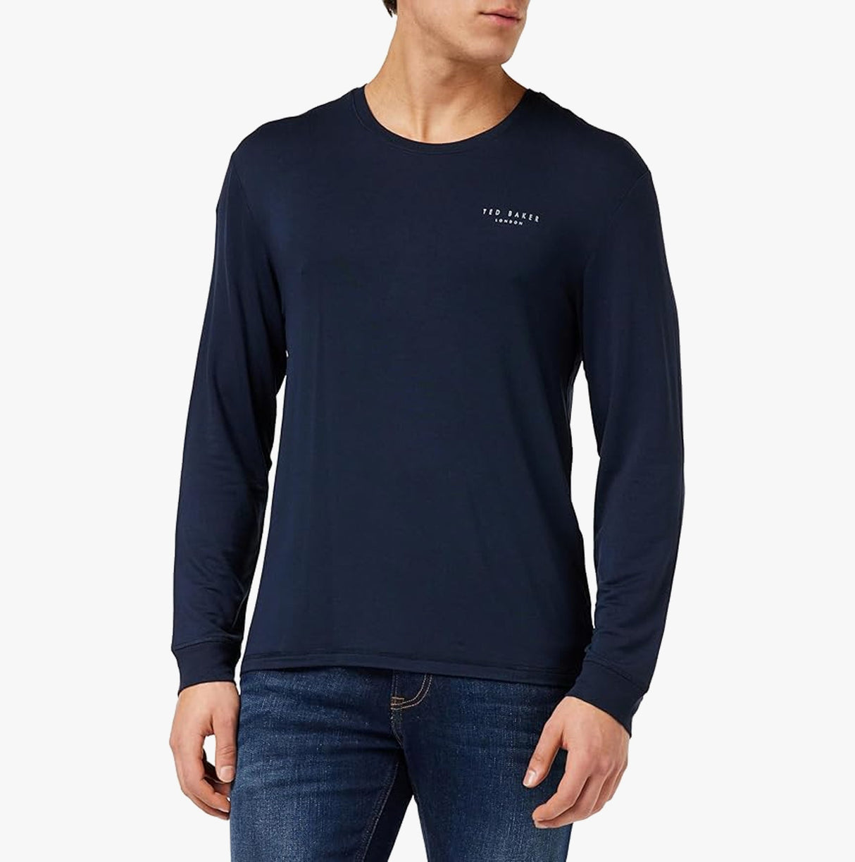 Ted Baker SUPER SOFT Long Sleeve Top Mens Navy
