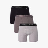 Ted Baker 3-Pack Cotton Boxer Briefs Mens Grey/Heather/Black