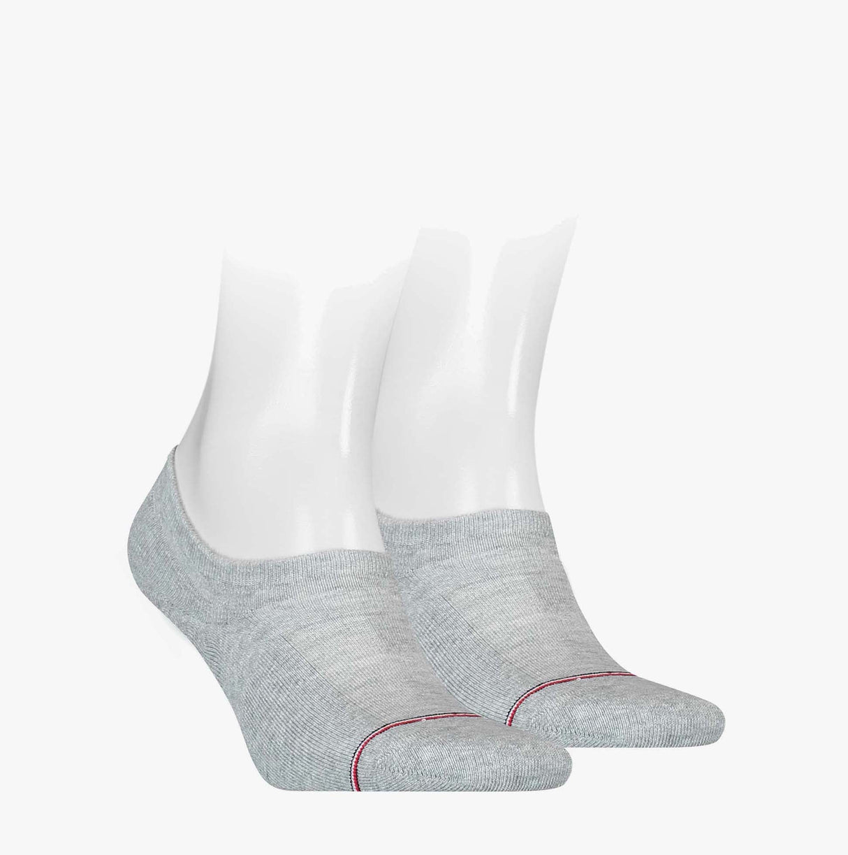 Tommy Hilfiger 2 Pack Mens Invisible Socks Grey