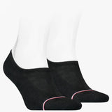 Tommy Hilfiger 2 Pack Mens Invisible Socks Black
