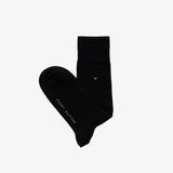 Tommy Hilfiger 2 Pack Mens Crew Checked Socks Black