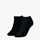 Tommy Hilfiger 2 Pack Trainer Womens Ankle Socks Black