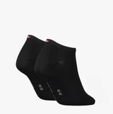 Tommy Hilfiger 2 Pack Trainer Womens Ankle Socks Black