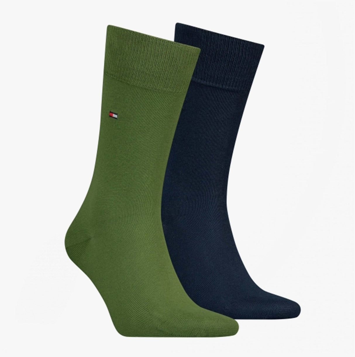 Tommy Hilfiger 2 Pack Mens Crew Classic Socks Green