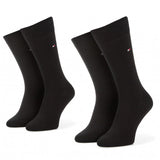 Tommy Hilfiger 2 Pack Mens Crew Classic Socks Black