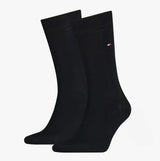 Tommy Hilfiger 2 Pack Mens Crew Classic Socks Black