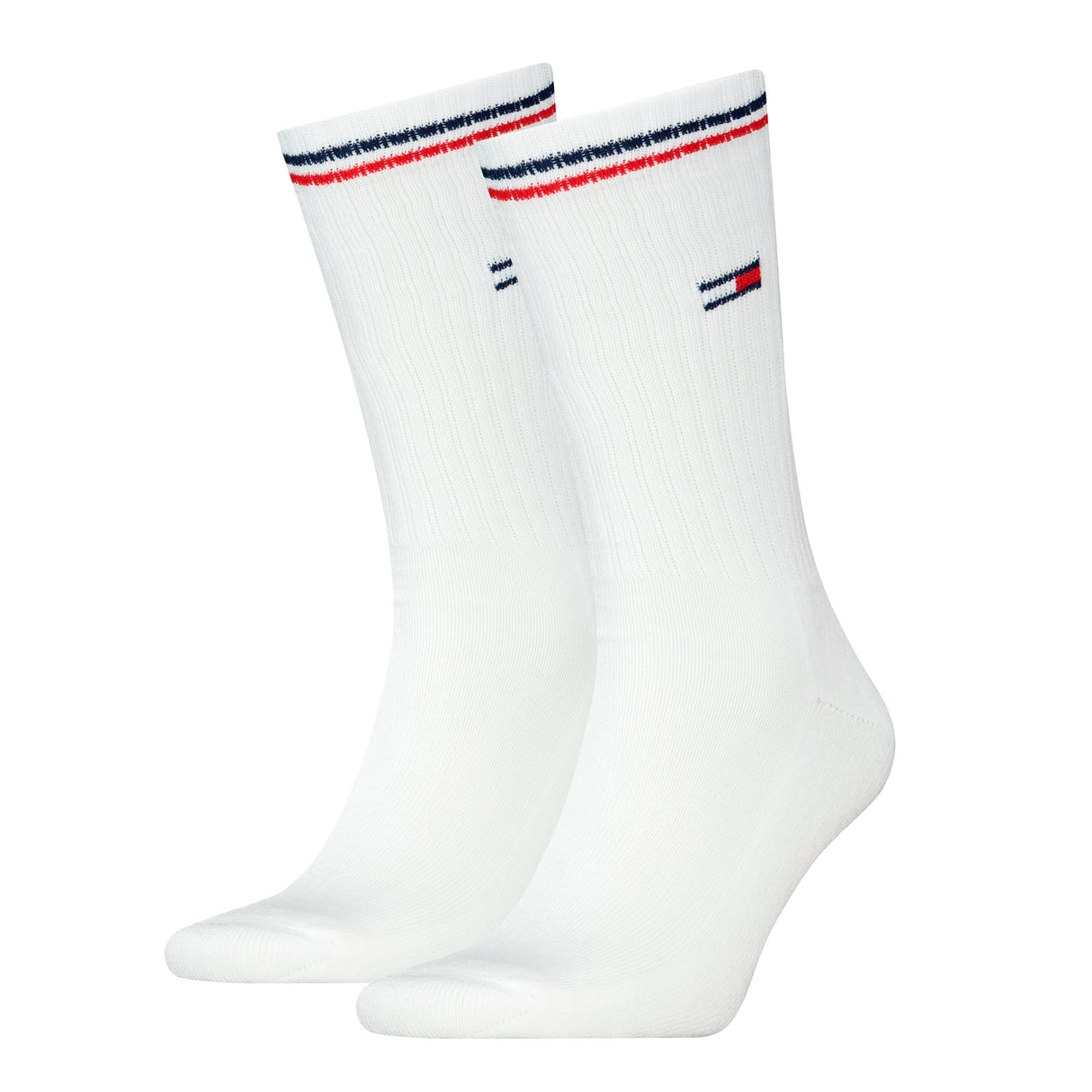Tommy Hilfiger 2 Pack Trainer Mens Crew Socks White